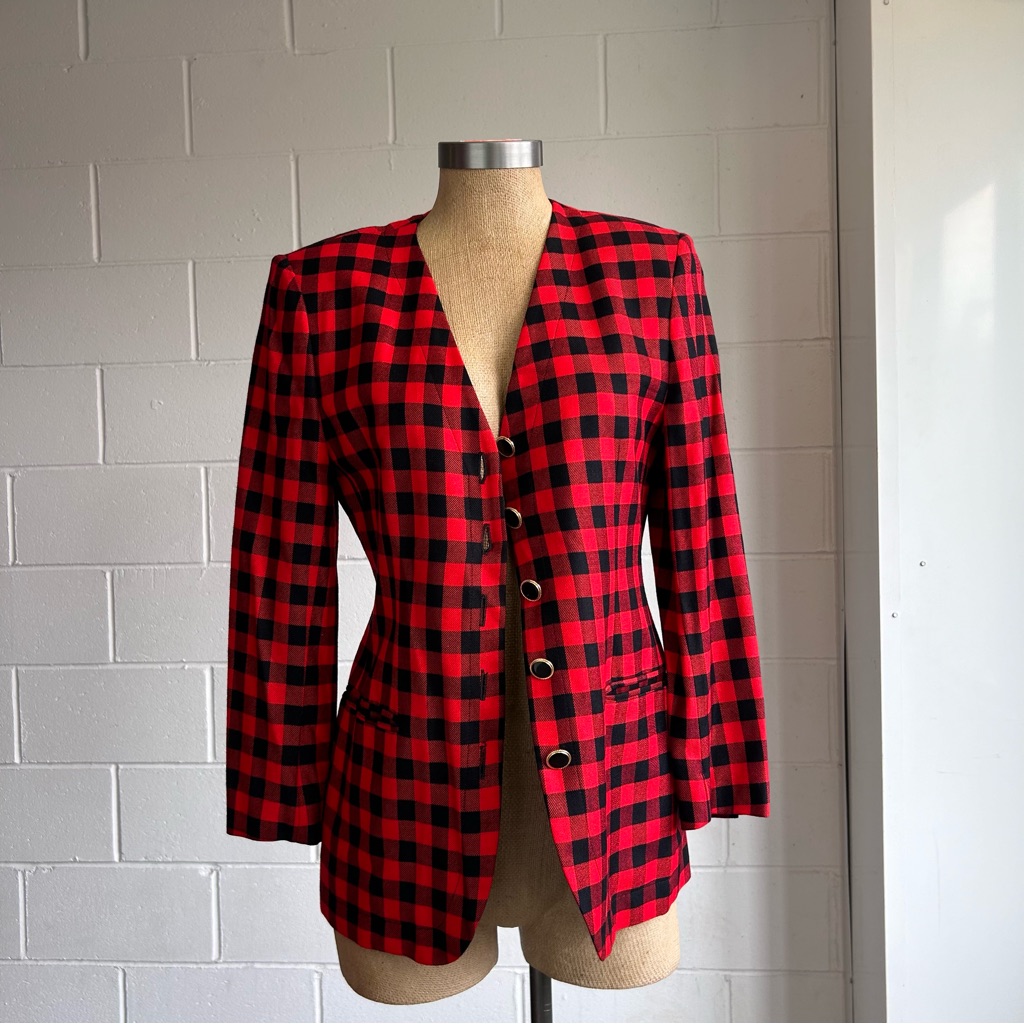 Vintage Plaid Blazer